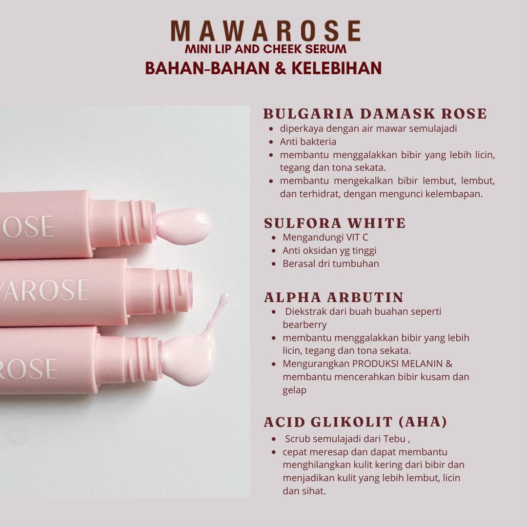 [DISTRIBUTORS] Mawarose Strawberry Lip & Cheek Serum