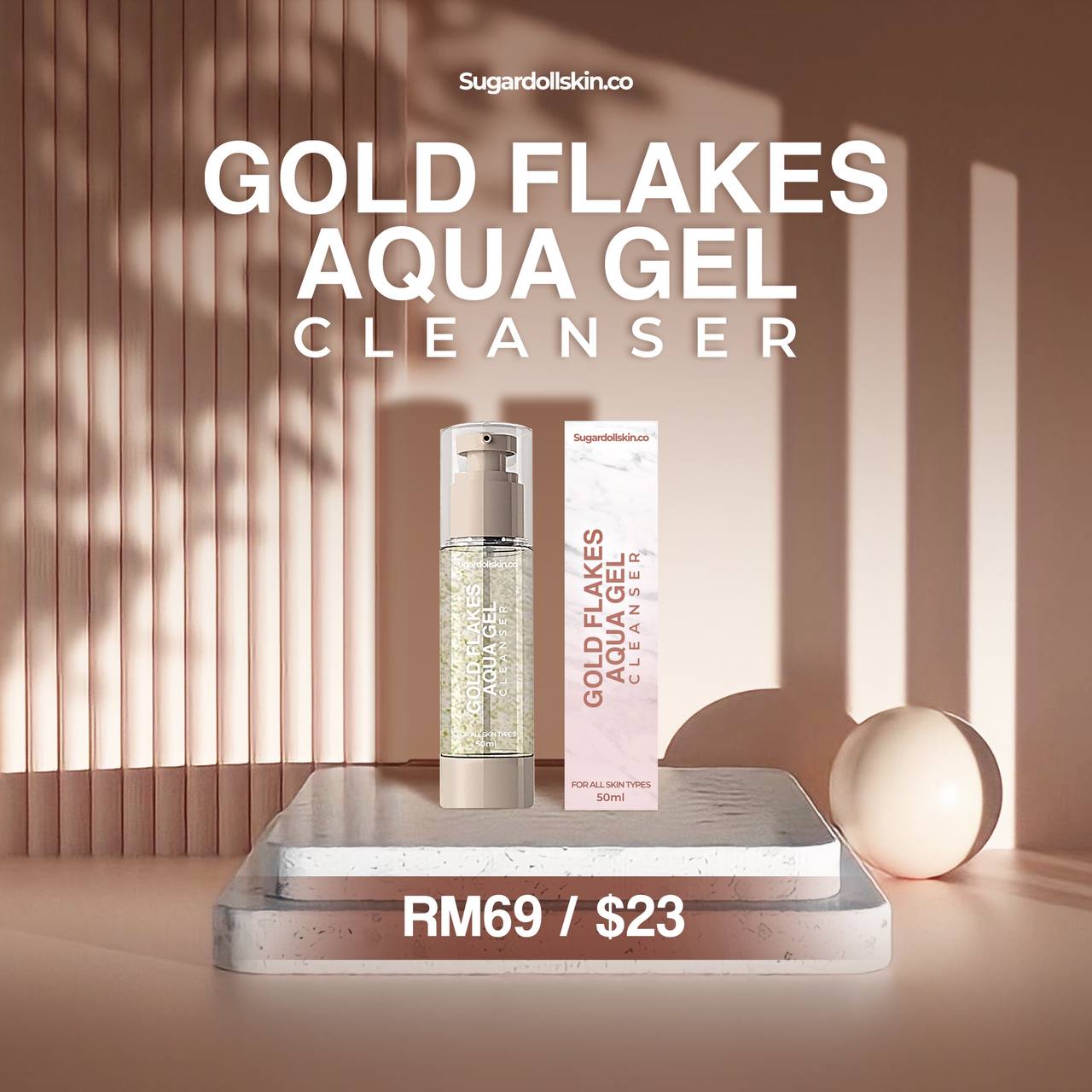 Gold Flakes Aqua Gel Cleanser