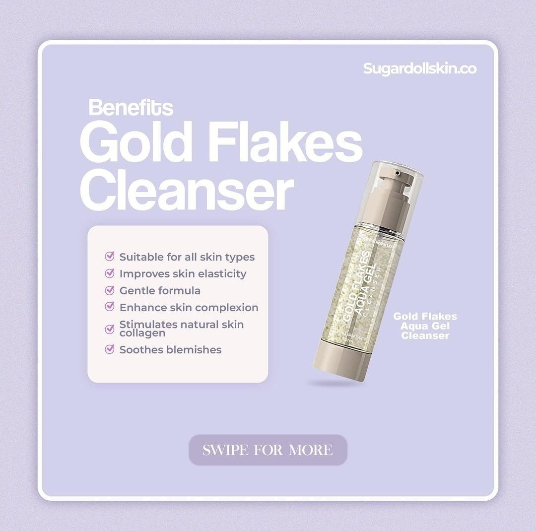 Gold Flakes Aqua Gel Cleanser