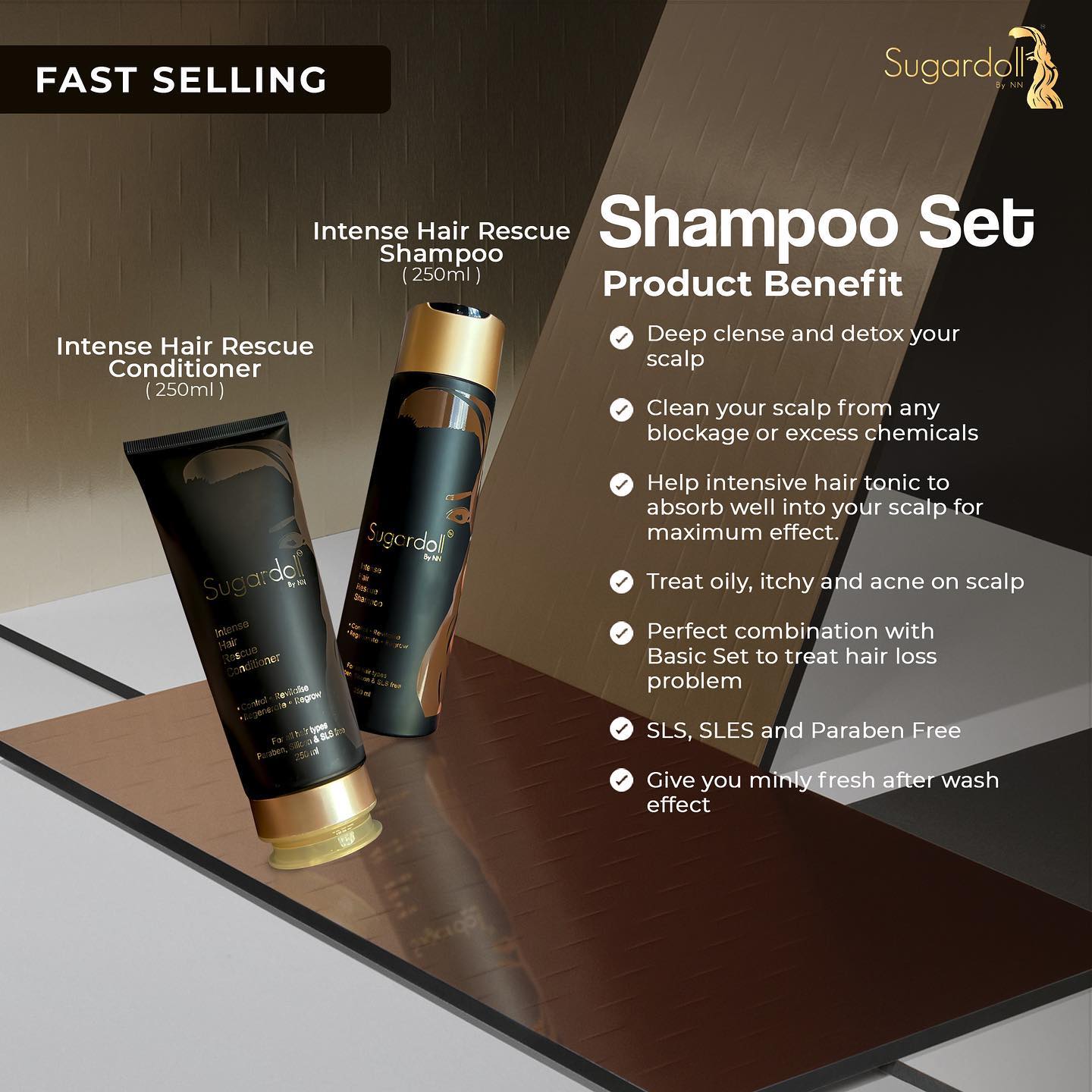 Intense Hair Rescue Shampoo Set